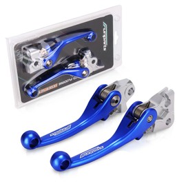 Funparts Dirt Bike Brake Clutch Lever,Motorcycle Pivot Brake Clutch Levers Set Titanium Alloy,Smooth Touch,for YZ125 YZ250 YZ250F YZ125X YZ250X YZ426F YZ450F YZ250FX YZ450FX Blue