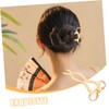 Baluue U Shaped Bowknot Hair Sticks French Twist Hair Forks