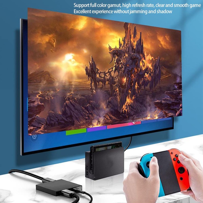 HDMI Splitter 1 in 2 Out, 4K for Dual Monitors,