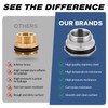 Carvedexquisitely Bulkhead Water Tank Fitting,1" NPT Female Thread,304 Stainless Steel
