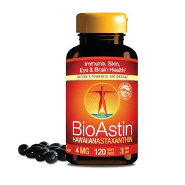 Nutrex Hawaii Bioastin Hawaiian Astaxanthin, 120 Gel Caps Supply, 4Mg Astaxanthin Per Serving