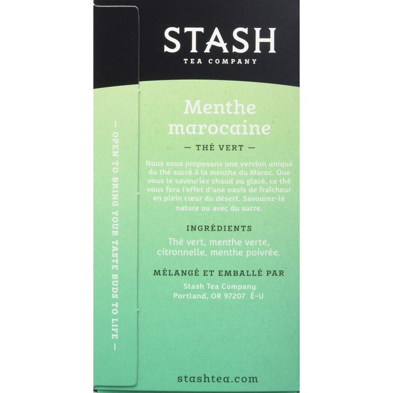 Stash Tea Moroccan Mint Green Tea - Caffeinated, Non-GMO Project