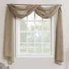 Megachest TAILORED VOILE WINDOW SCARF PELMET (taupe, 56"X118"X1 Panel)