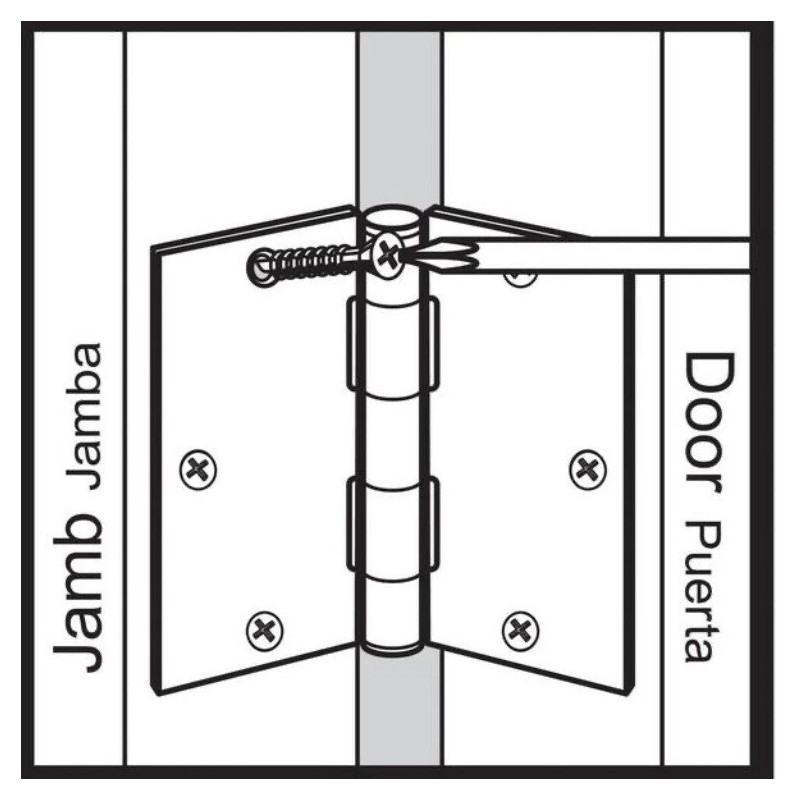 Everbilt 3-1/2" Satin Nickel 5/8" Radius Smooth Action Door Hinges,