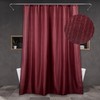 Burgundy Red Extra Long Shower Curtain: 84 Inch Linen Textured