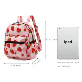 YiXiamo Cute mini tiny small pack bag backpack for grils children and adult (strawberry)