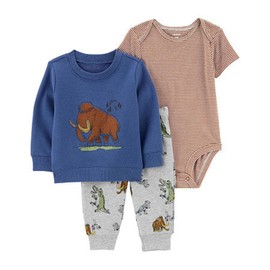 Carter's Baby Boys 3 Piece Little Jacket Set (Mammoth, 9 Months)