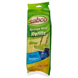 Sabco SAB32013 Sponge Mop Refill - Twin Pack, Yellow