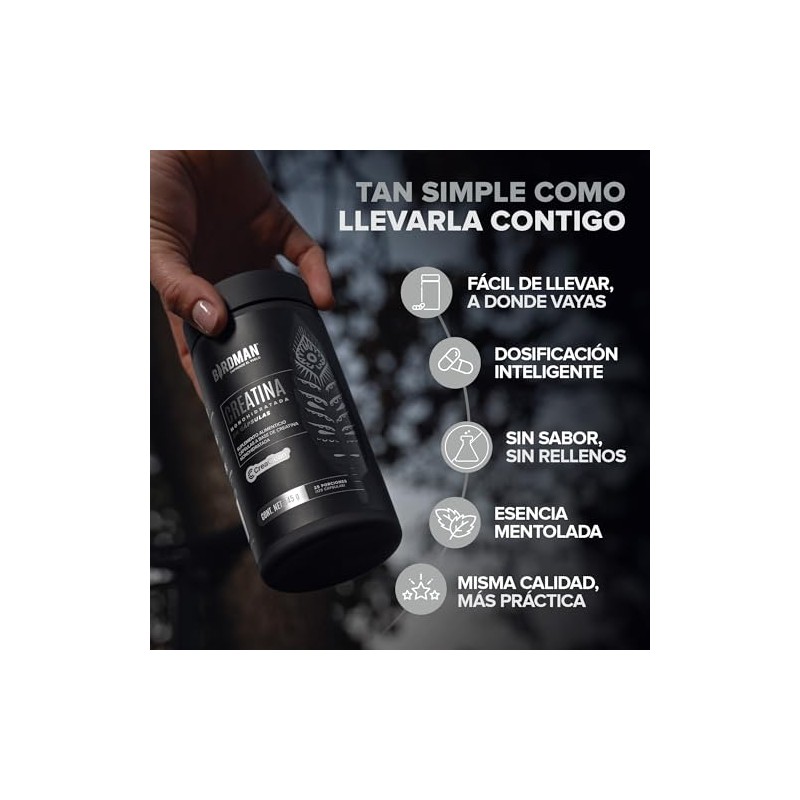 Birdman Creatina Monohidratada Alta Pureza Cápsulas Pre Workout Post Cafeína