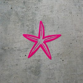 Transparent Decal Stickers of Ornamental Starfish (Pink) Premium Waterproof Vinyl Decal Stickers for Laptop Phone Accessory Helmet Car Window Mug Tuber Cup Door Wall Decoration ANDSKUS510216PI080322