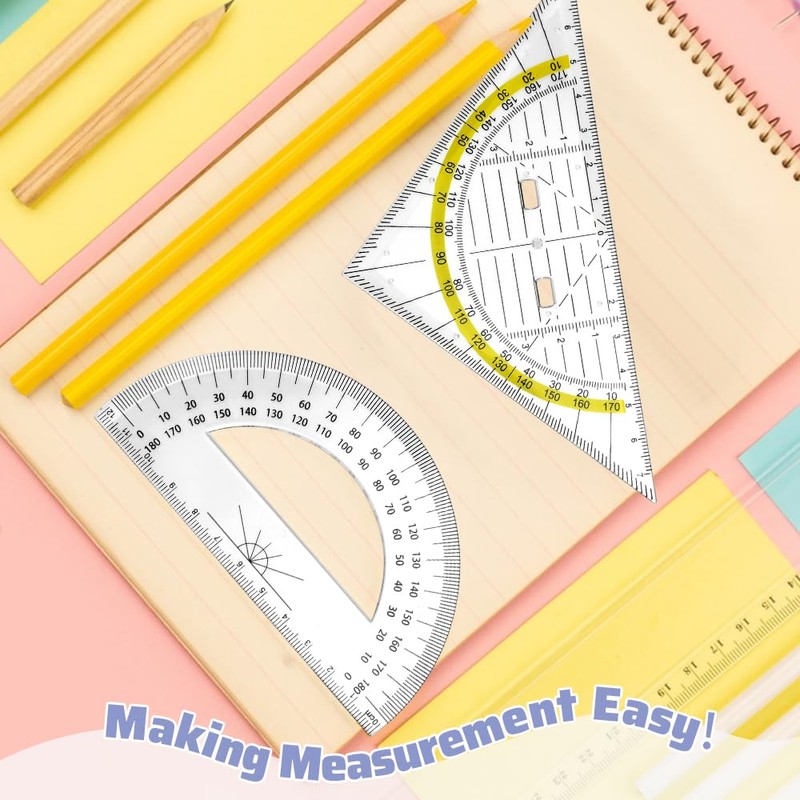 LPAMABA Set Square with Removable Handle Geometry Triangle for Circles