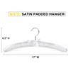 Amber Home 10 Pack 17 Inch Large White Satin Padded