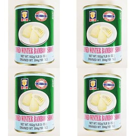 Canned Winter Bamboo Shoots, 1 lb 3 oz, 552g Net Weight, 4 Can