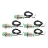5Pcs Approach Sensor Inductive Proximity Switch NPN NO DC6‑36V 15mm
