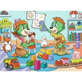 Trefl 18303 Trefliki The Family, Happy Family Treflik 30 Elements - Colourful Puzzle with the Heroes of the TV Series, Creative Entertainment, Game for Children from 3 Years, Multicoloured