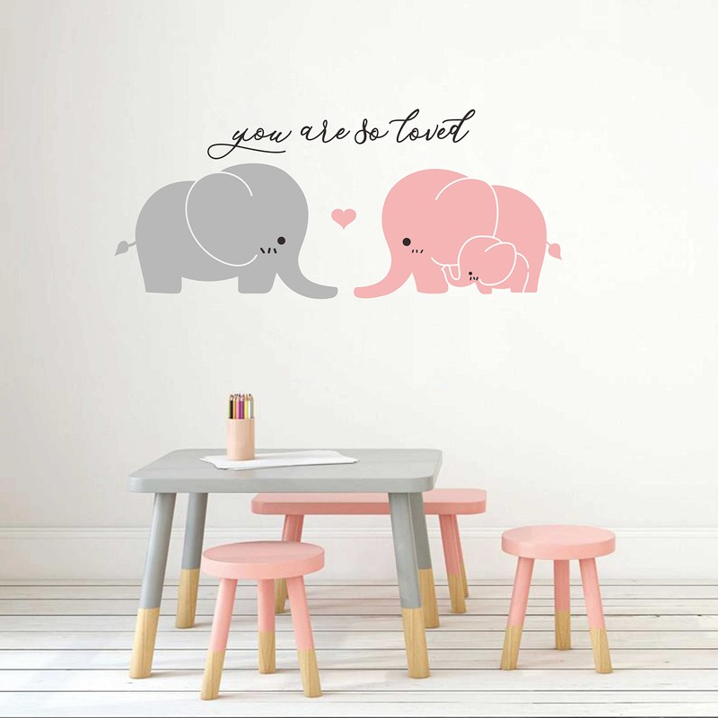 Elephant Wall Decal Nursery Wall Stickers Baby Kids Room Wall
