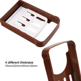 Boxkat Bread Slicer 4 Adjustable Slice Thickness Size Compact Foldable Loaf Sandwich Toast Bread Slicer for Kitchen Slicing Tool Accessories, Brown