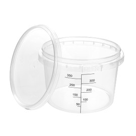 MiG Plastic Containers, Plastic Containers, Storage Box with Lid for Small Items and for Food Contact, Capacity 500 ml, Pack of 10