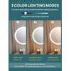 OMIRO 8.5 Inches Lighted Mirror with 3X/10X Magnifications, Double Sided