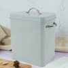 Metal Laundry Room Container with Dual Side Handles with Spoon