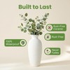14.4 Inch Farmhouse Ceramic Vase for Pampas Grass, Off White
