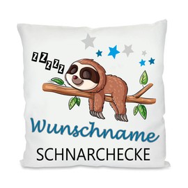 Blickfang Schnarchecke Cuddly Cushion | Gift | Parents Mum, Dad, Aunt, Brother, Sister | Photo Cushion Motif Cushion Printed Cushion Cotton (with Cushion Filling, Customisable)