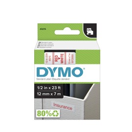 TAPE, RED/WHITE, 12MM 45015 By DYMO