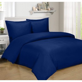 Royal Hotel Bedding 100% Cool Duvet Covers, Viscose Made from Bamboo, Duvet Cover Set with Corner Ties and Button Closer, King/Cal King Size Royal Blue