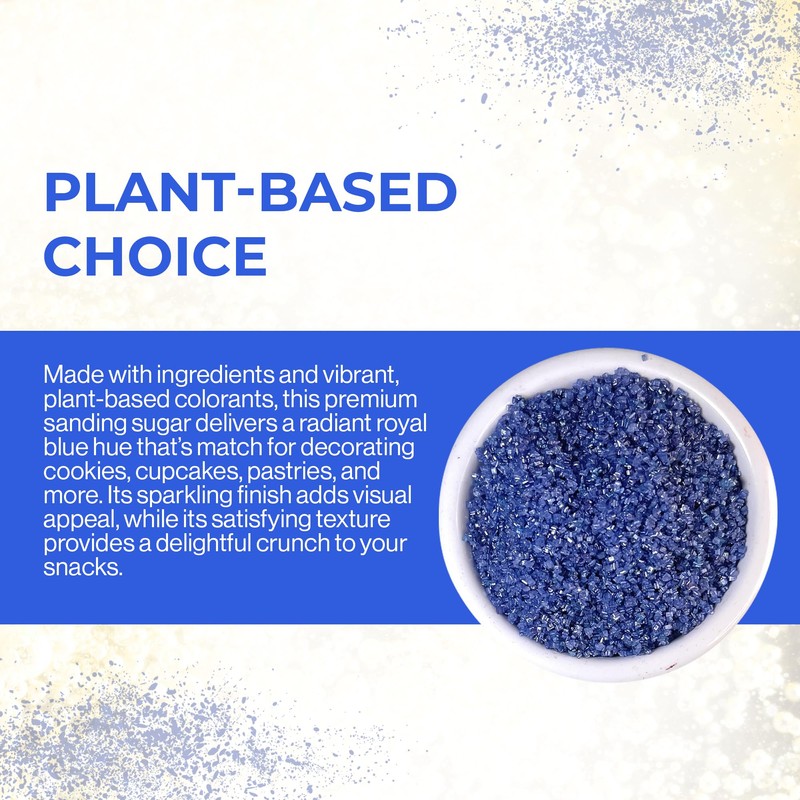 Ultimate Baker - Sanding Sugar, Royal Blue - Vibrant, Naturally