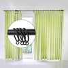 ASelected 50 Pack 38mm Curtain Hanging Rings Metal Black Curtain
