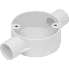 Electrical Conduit System, 20mm White PVC, Boxes, Bends, Tees and Accessories (20MM INSPECTION ELBOW) (20MM THROUGH BOX WHITE)