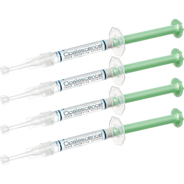 Opalescence 15% Gel Syringes Teeth Whitening - Refill Kit - Low Sensivity - (1 Packs / 4 Syringes) - Carbamide Peroxide - Mint -Made in the USA by Ultradent -D- 5771-1