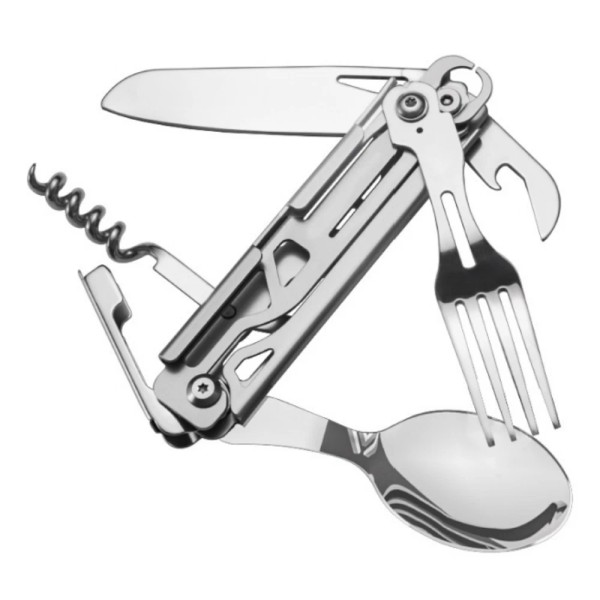 Unbranded 5 in 1 Eating Utensils Stainless Steel Camp Hiking