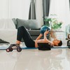 Relaxdays Abdominal Roller with 3 Wheels, Abdominal Trainer for Home,
