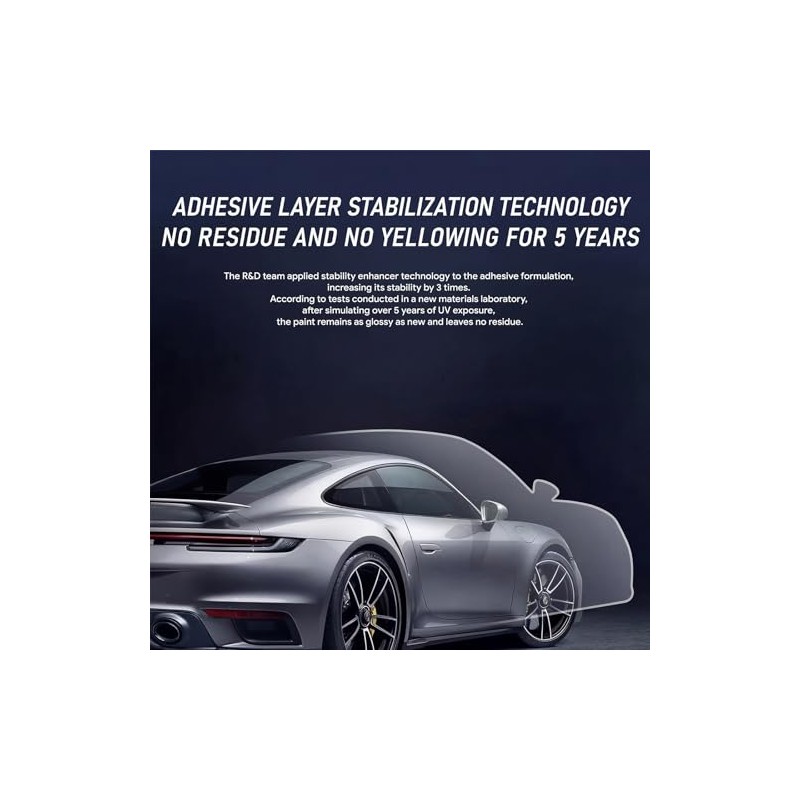 Hydrophobic Clear Paint Protection Film - Self Healing Car Wrap
