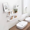 Gieanoo Wall Shelf, White, 30 cm, Picture Shelf, Solid Oak,