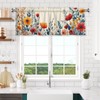 XLinTech 2 Pack Boho Florals Valance for Windows Flower Curtain