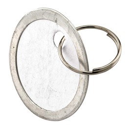 Prime-Line MP4431-100 Paper Key ID Tags with Metal Borders & Key Wire Rings, Pack of 100, 100 Piece