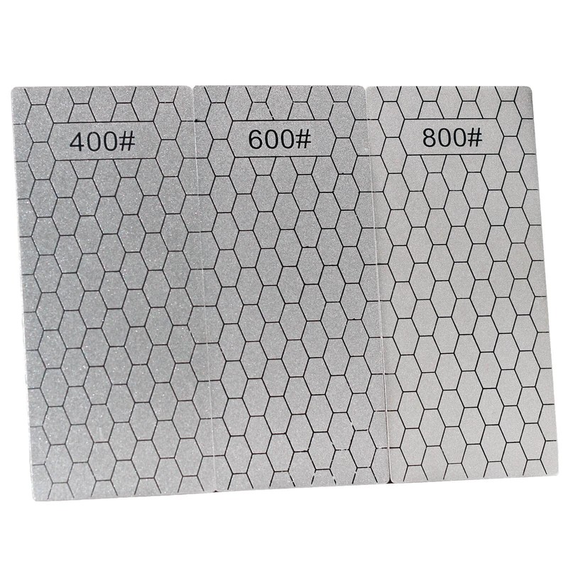 Jewboer 5 Pieces Diamond Sharpening Stone Set,Diamond Lapping Plate Coarse/Medium/Fine