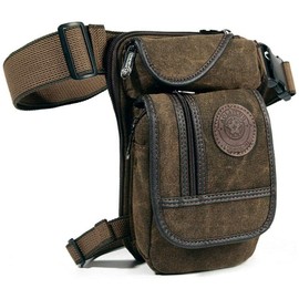 Canvas Drop Leg Bag Riñonera táctica militar para hombre, con múltiples bolsillos, para viajes, senderismo, escalada, ciclismo, al aire libre