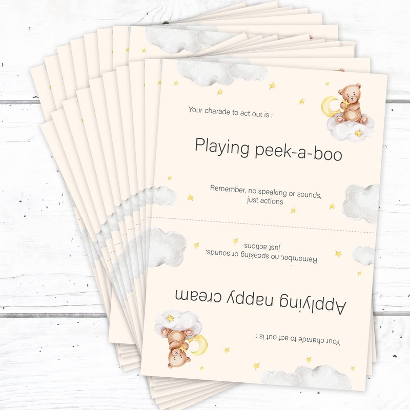 Olivia Samuel Baby Shower Charades Game with Winner Certificate –