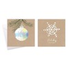 10 Luxury Christmas Cards Assorted Pack, Festive Scenes - Christmas Send a Greeting Card Class Children/Friends/Family Silver/Blue Reindeers/trees forest