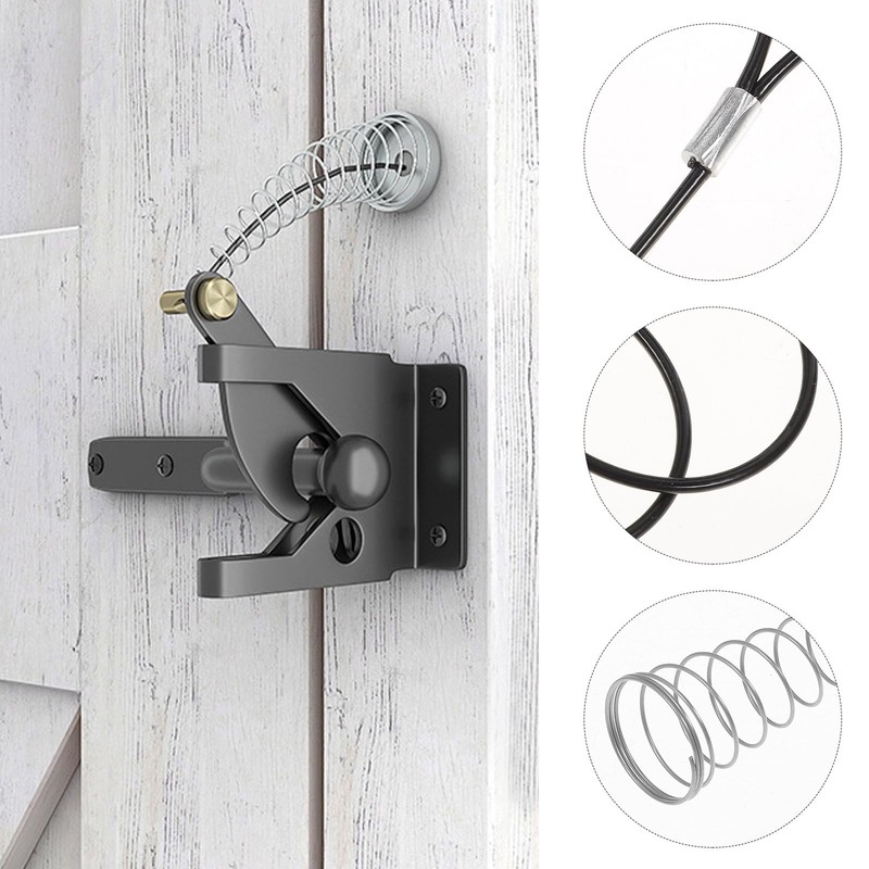OATIPHO Gate Latch Cable Pull, 2 Sets Gate Latches Outdoor