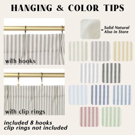 Short Curtains for Windows,Sheer Farmhouse Cafe Shelf Kitchen Curtains Sets for Windows 36 Inch Length