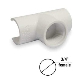 3/4 inch Snap On PVC Saddle Tee – 3/4 inch FNPT Snap-on saddle pipe fitting – Sch 40 PVC Saddle Tap For PVC Pipe - PVC Pipe Saddle for PVC Pipe Repair and Line Adding – PVC Snap-On Saddle