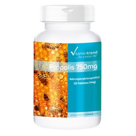 Bee Propolis Extract, 750 mg, 120 Tablets, Bee Propolis with 3% Galangin Vitamintrend®