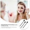 FOMIYES 3pcs Double-ended Eyebrow Brush Wooden Handle Eyelash Mascara Wands