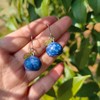 Lemon Blueberry Raspberry Fruit Earring - Color: single buleberry dangle