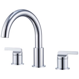 SITGES Chrome High-Arc Bathtub Faucet,Solid Brass,2-Handle Deck Mount Tub Faucet,3-Hole Roman Bath Tub Faucet Set with Valve