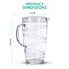 LIVIVO Swirl Design 2L Plastic Pitcher Jug with Lid and